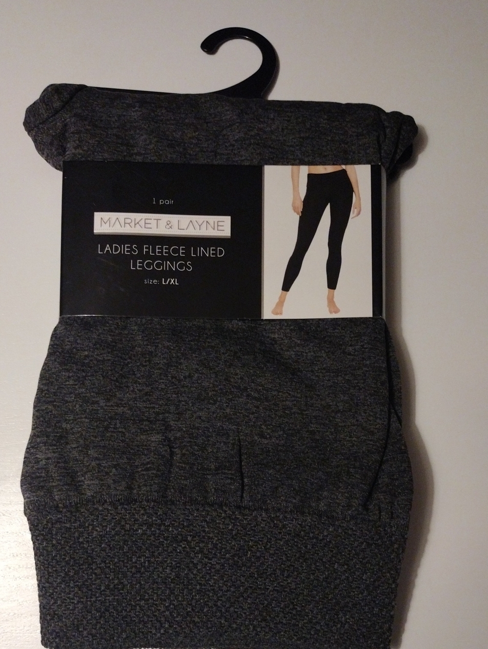 Fleece-Lined Leggings — Dark Gray